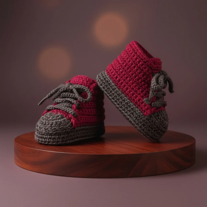 Bota Serie Chocolate artesanal en crochet - imagen 5