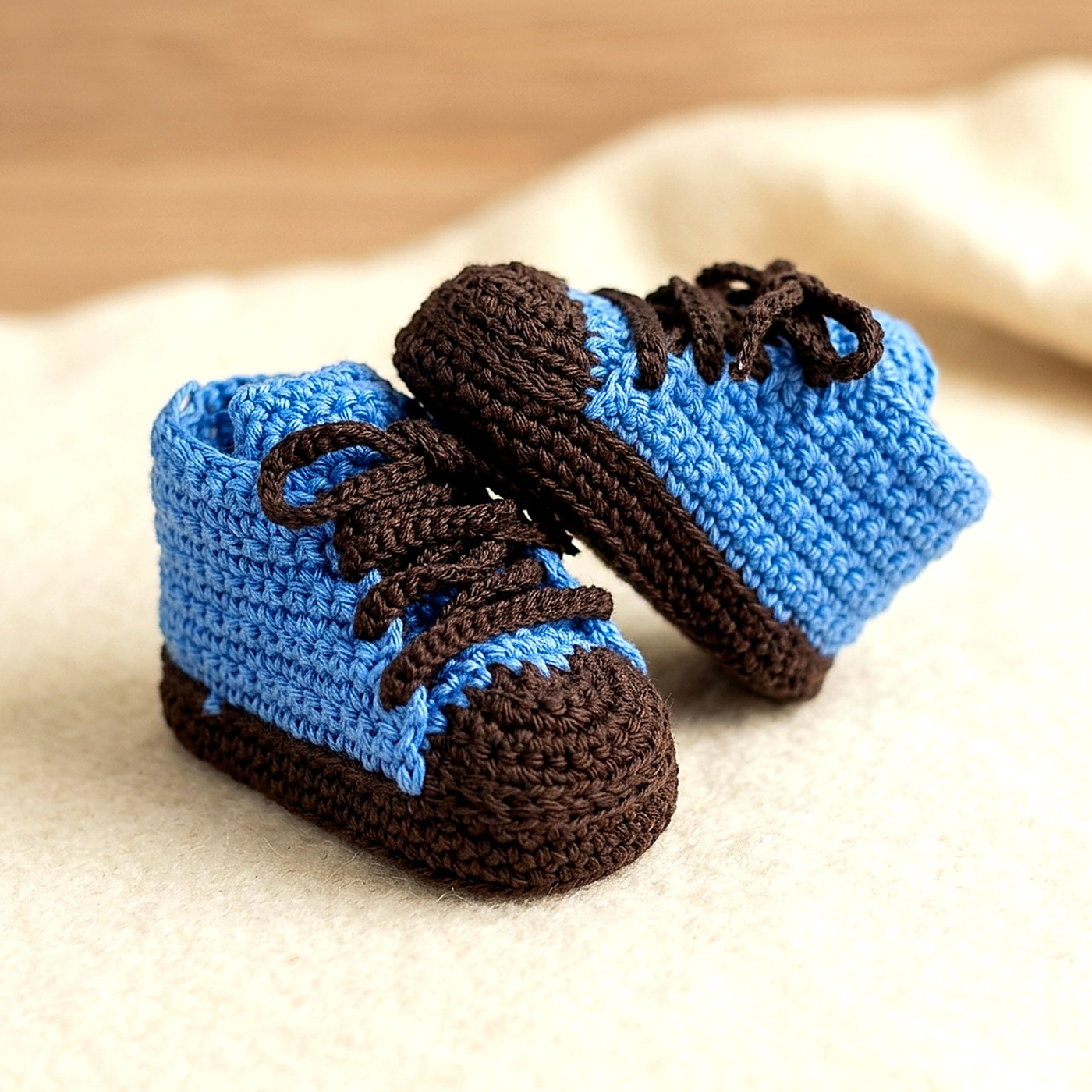 Bota Serie Chocolate artesanal en crochet - imagen 8