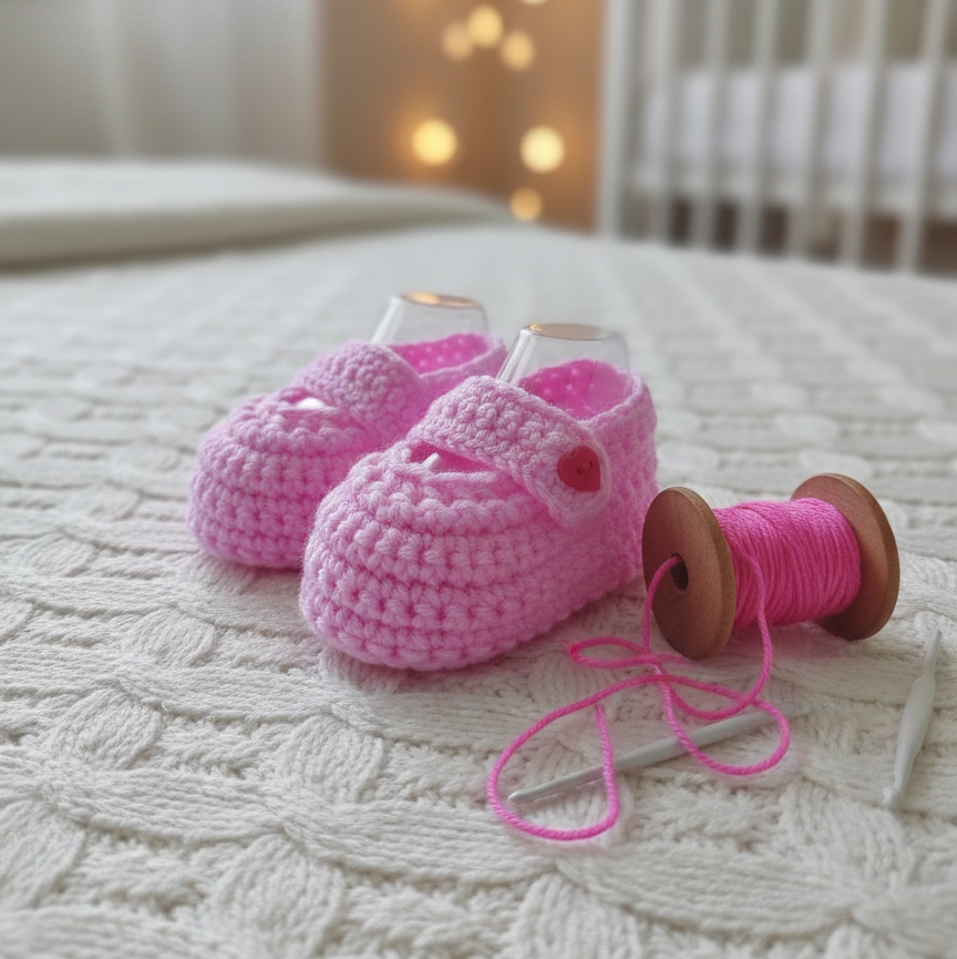 Zapatito Pulsera Prestosa artesanal en crochet - imagen 1