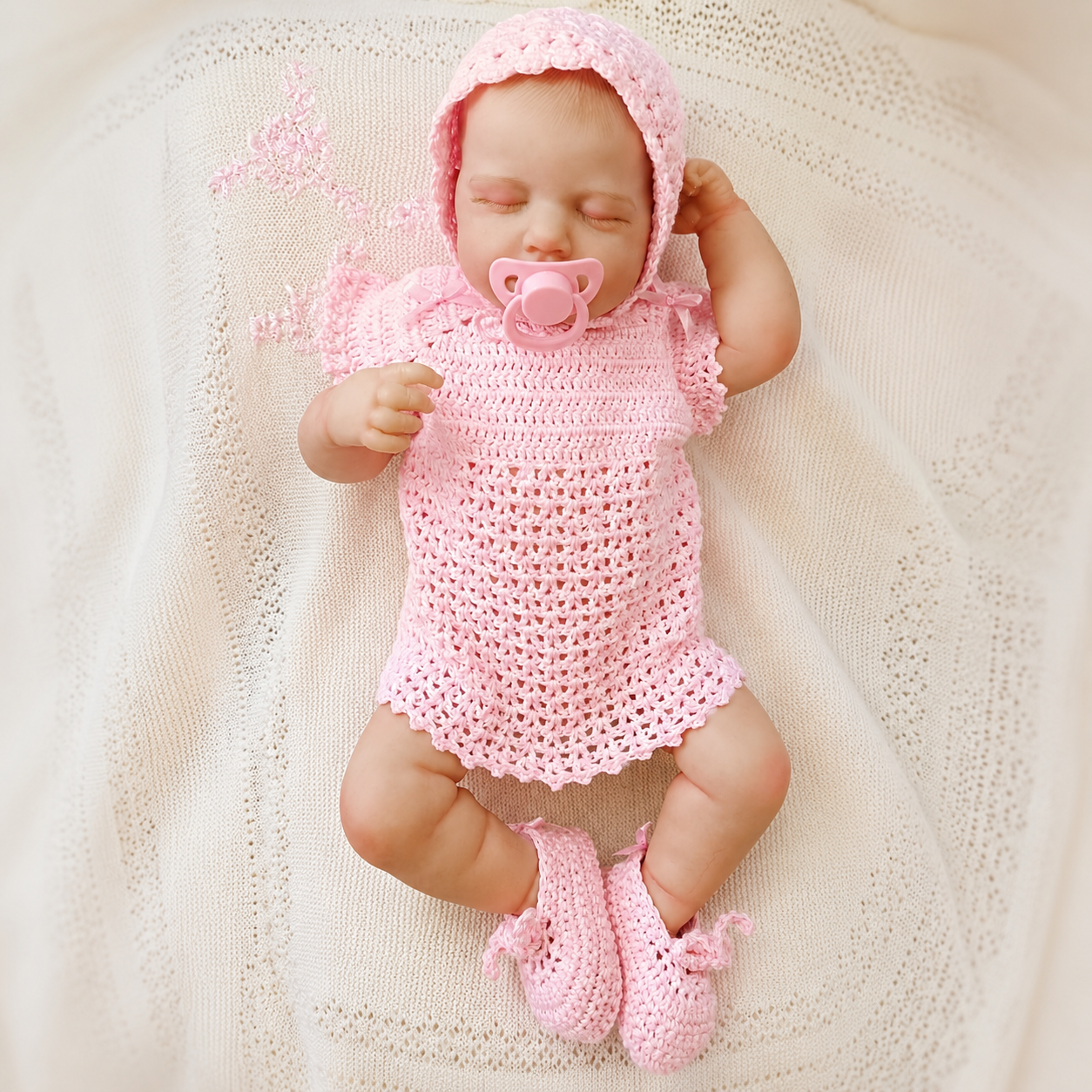 Conjunto Recién Nacido artesanal en crochet - imagen 1