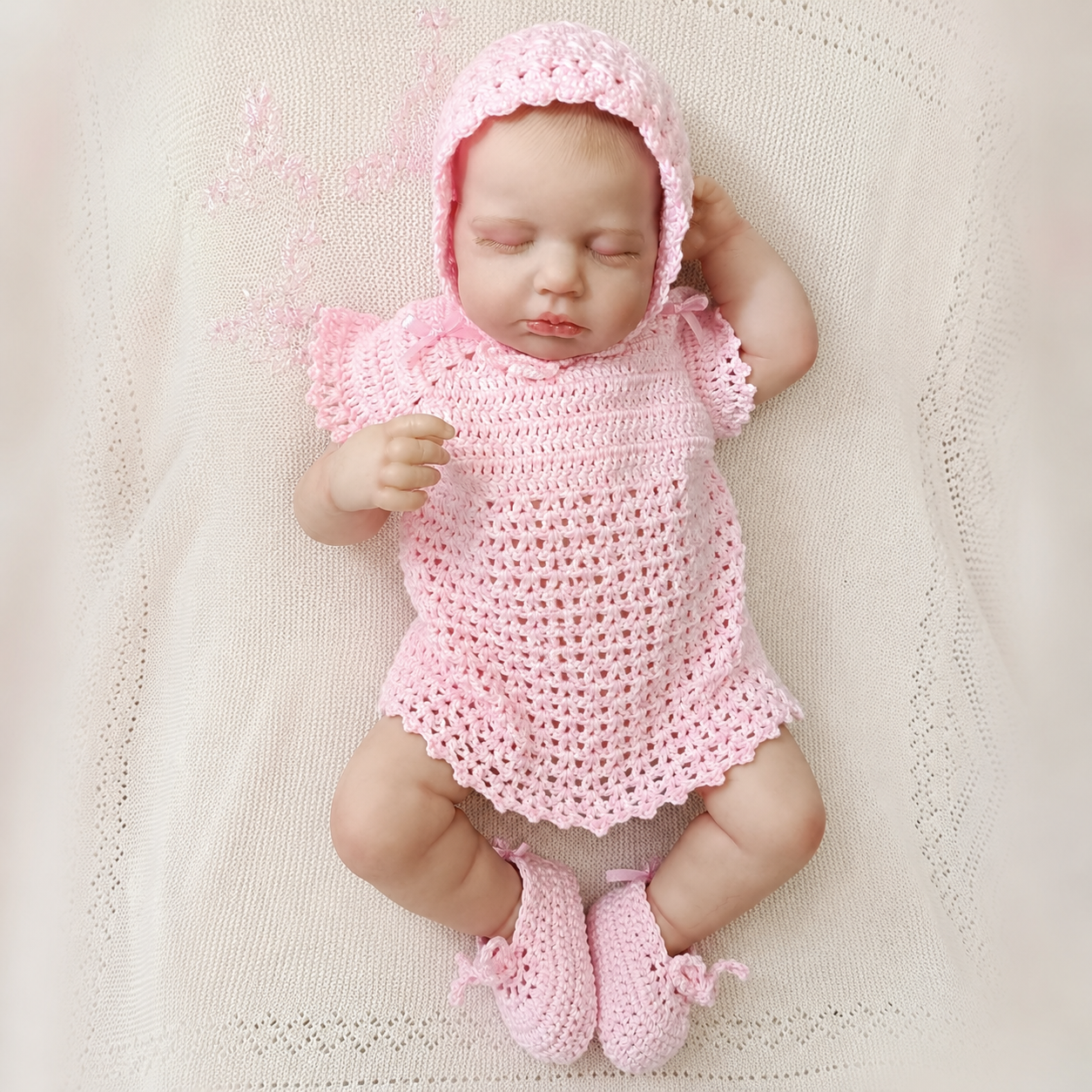 Conjunto Recién Nacido artesanal en crochet - imagen 4