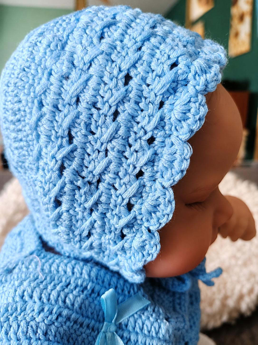 Conjunto Recién Nacido artesanal en crochet - imagen 7
